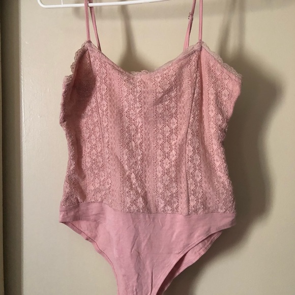 PINK FOREVER 21 BODY SUIT - Picture 1 of 3